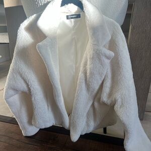 Women's White Faux Fur Jacket